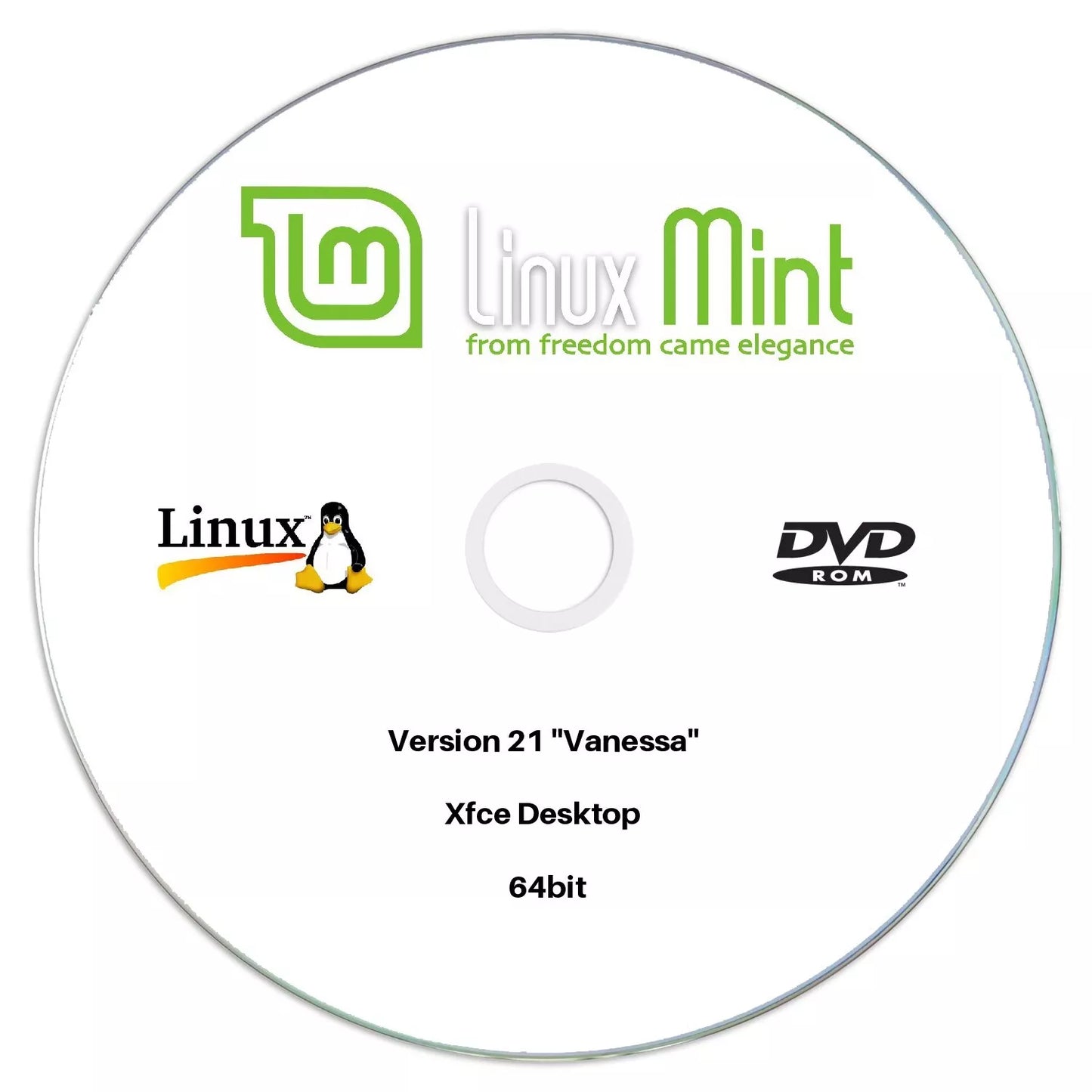 Linux Mint 21 "Vanessa" Xfce 64bit Edition DVD