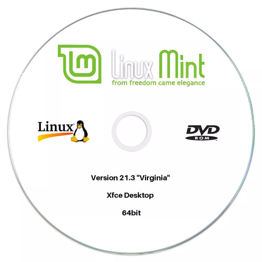 Linux Mint 21.3 "Virginia" Xfce 64bit Edition DVD